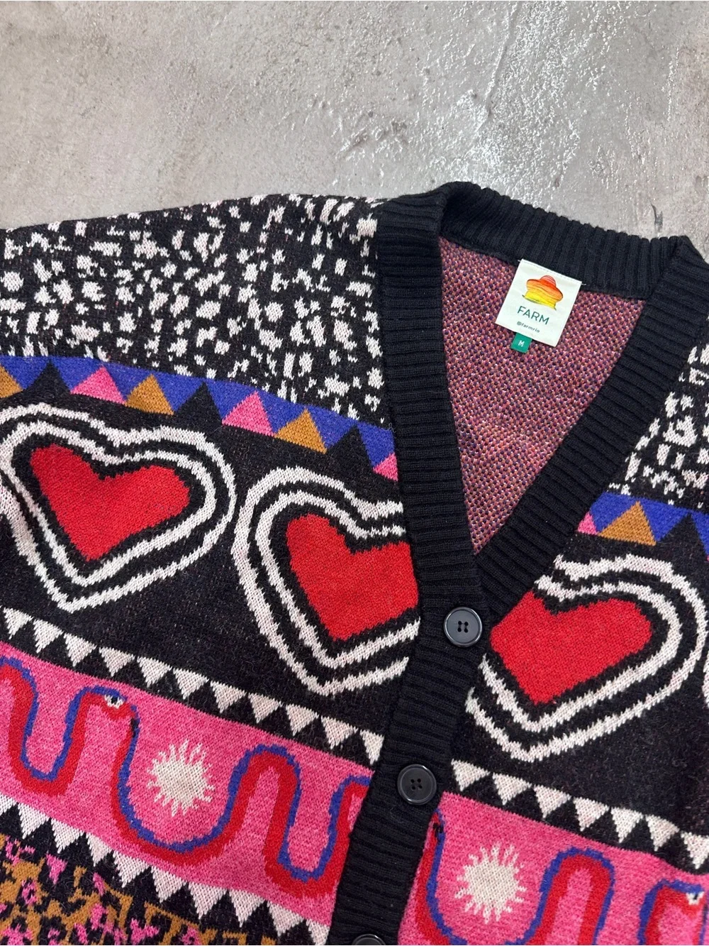 Farm Rio Patterned Button-Up Cardigan - Picture 3 of 8